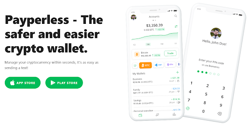 Payperless crypto wallet